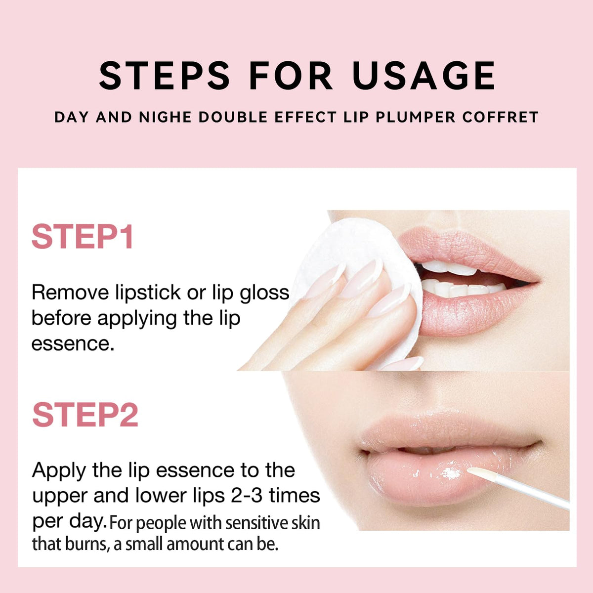 KISSIO Lip Plumper Set,Natural Lip Plumpers and Care,Lips Gloss,Moisturizing Day and Night,4PCS Lips Plumper,Cruelty Free(Clear, 4pcs)