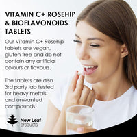 Vitamin C Tablets 1000mg - Premium Vitamin C Supplements - Enriched With Bioflavonoids & Rosehip Vegan & Vegetarian Vitamin C Tablets High Strength Ascorbic Acid Vit C for Normal Immune System UK Made
