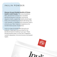 Fitness Health Inulin Powder 100G | Intestinal Support for Healthy Gut and Colon | Great Source of Soluble Dietary Fibre | Prebiotic Supplement | Chicory Root Powder