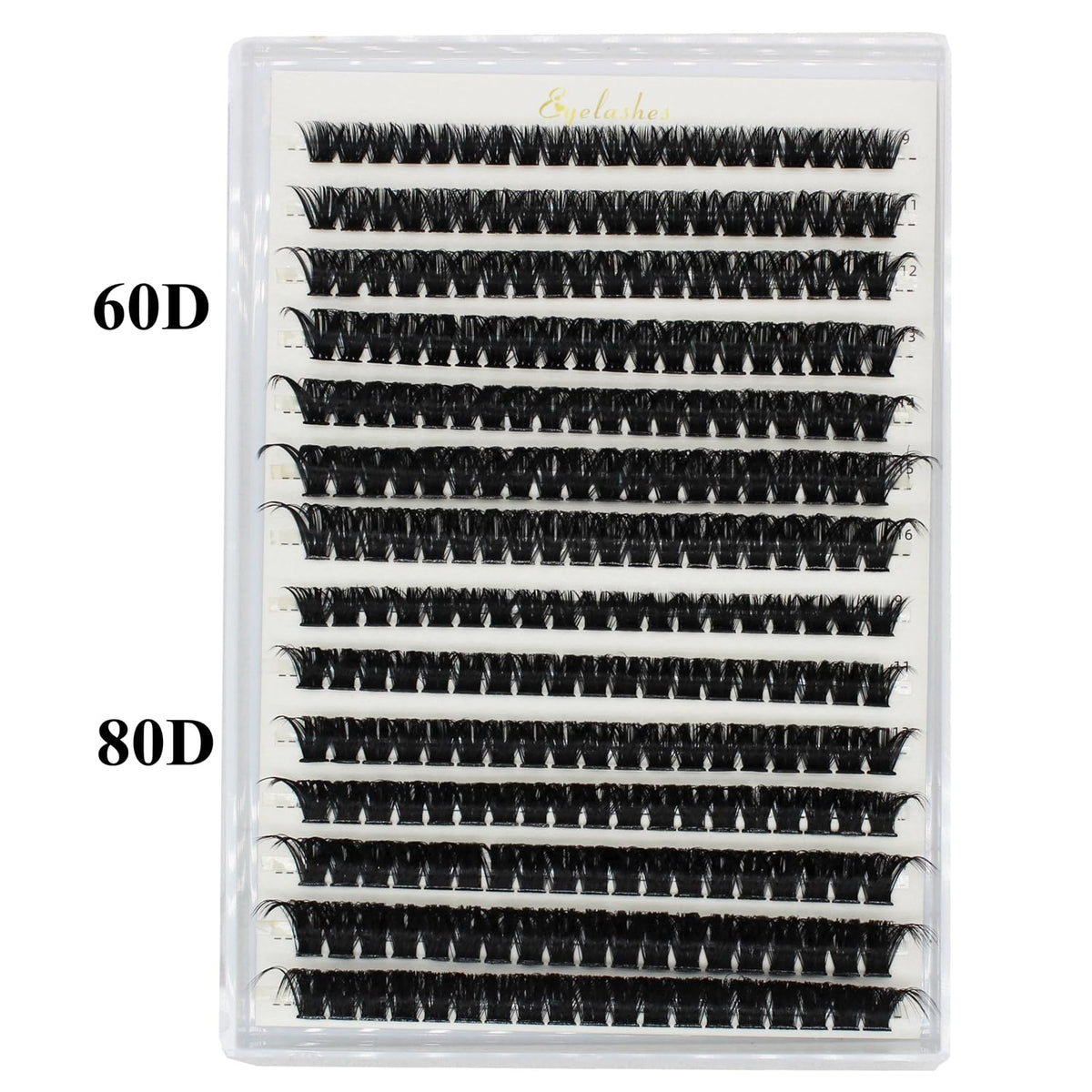 Bransfy 238pcs 100D Thick Volume Eyelashes Clusters Natural Eyelash Extensions Russian D Curl Individual Eyelash Cluster Makeup Tools Lashes(100D-0.07D 9-16mm)