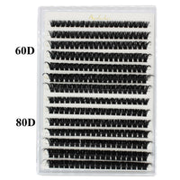 Bransfy 238pcs 100D Thick Volume Eyelashes Clusters Natural Eyelash Extensions Russian D Curl Individual Eyelash Cluster Makeup Tools Lashes(100D-0.07D 9-16mm)