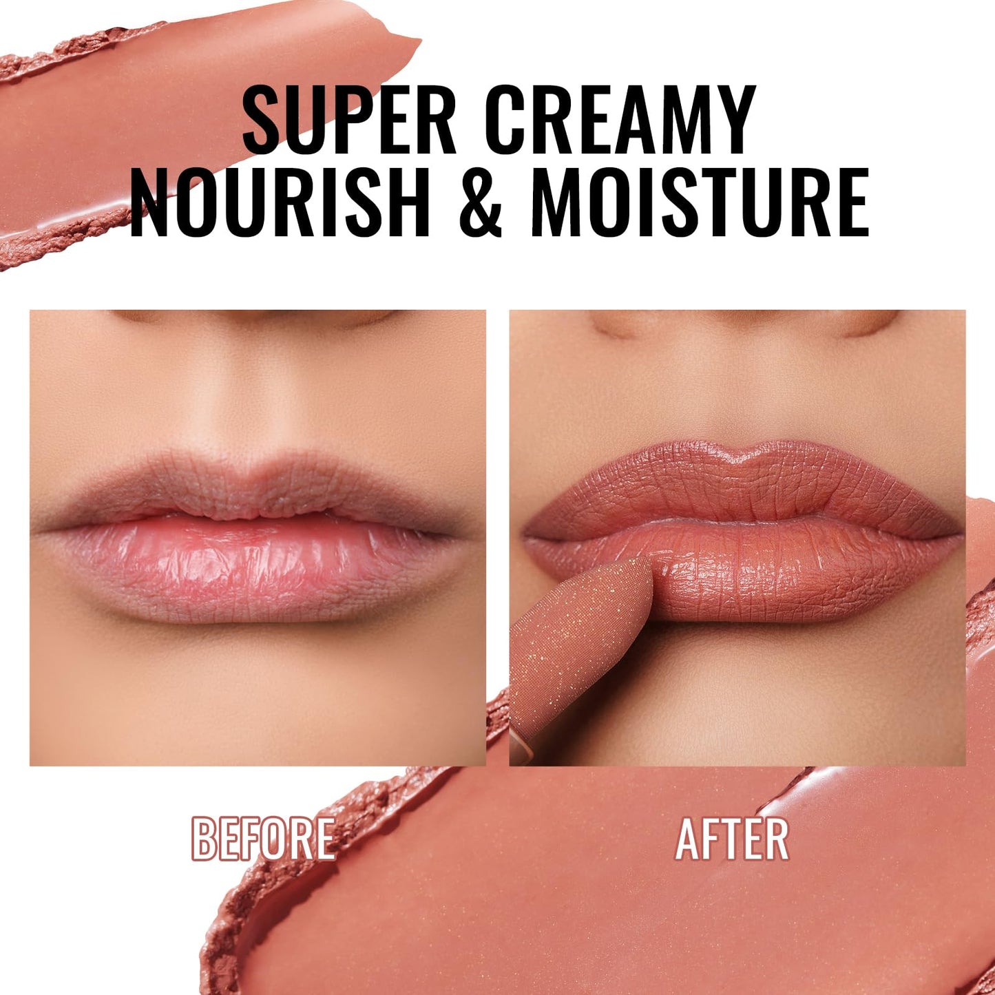 Oulac Peach Shimmer Lipstick for Women-Moisture Tinted Lip Balm for Dry Lips, Glitter Surface, Creamy Formula, Hydrating & Smooth, Infused with Shea Butter, Vegan, Clean Beauty(PG07) Mermaid Kiss