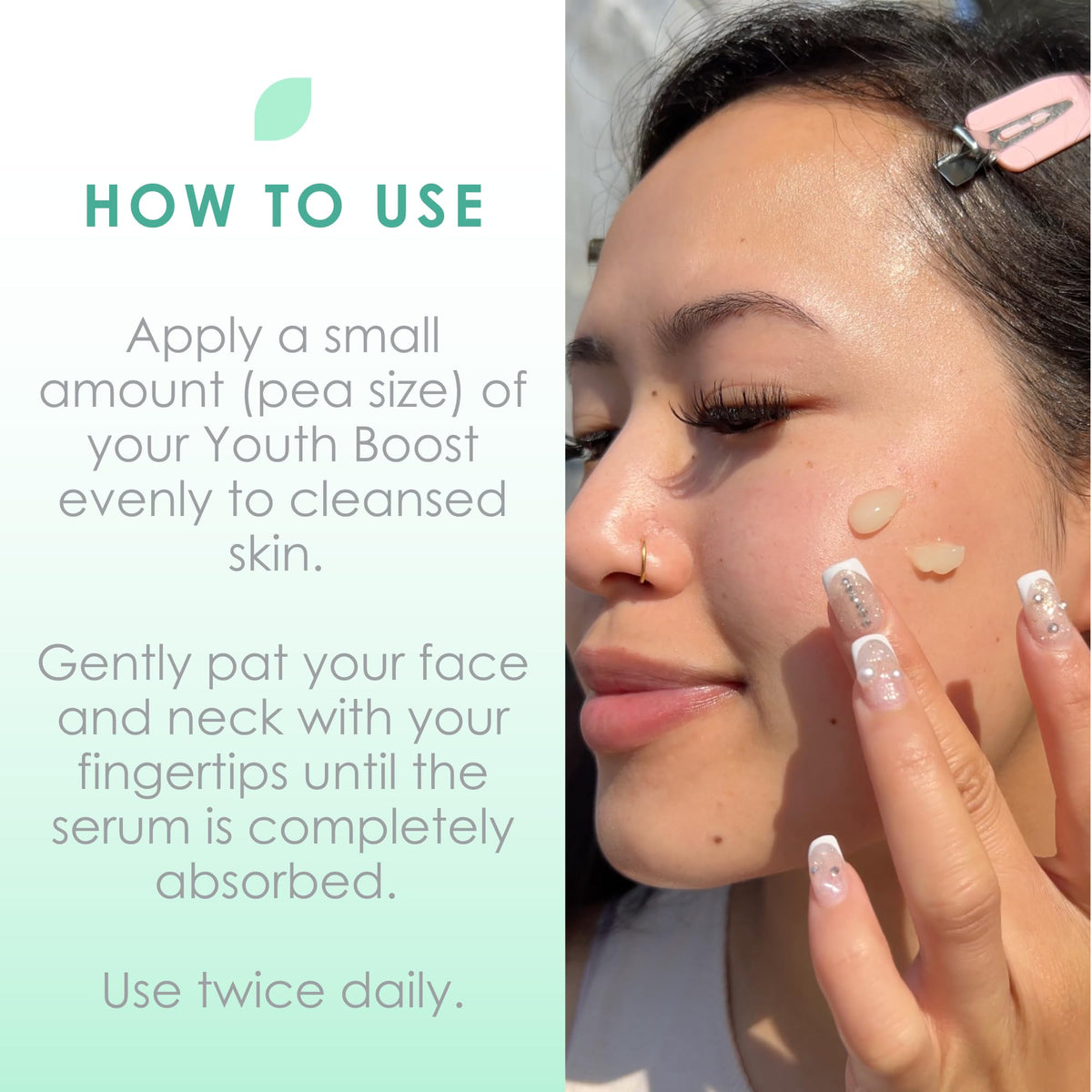 WildMint Youth Boost Natural Face Serum | Hydrating Anti-Aging Serum for Sensitive, Dry, Mature & Menopause Skin | Hyaluronic Acid & Vitamin C | UK Made Vegan & Cruelty-Free Skincare | 30ml