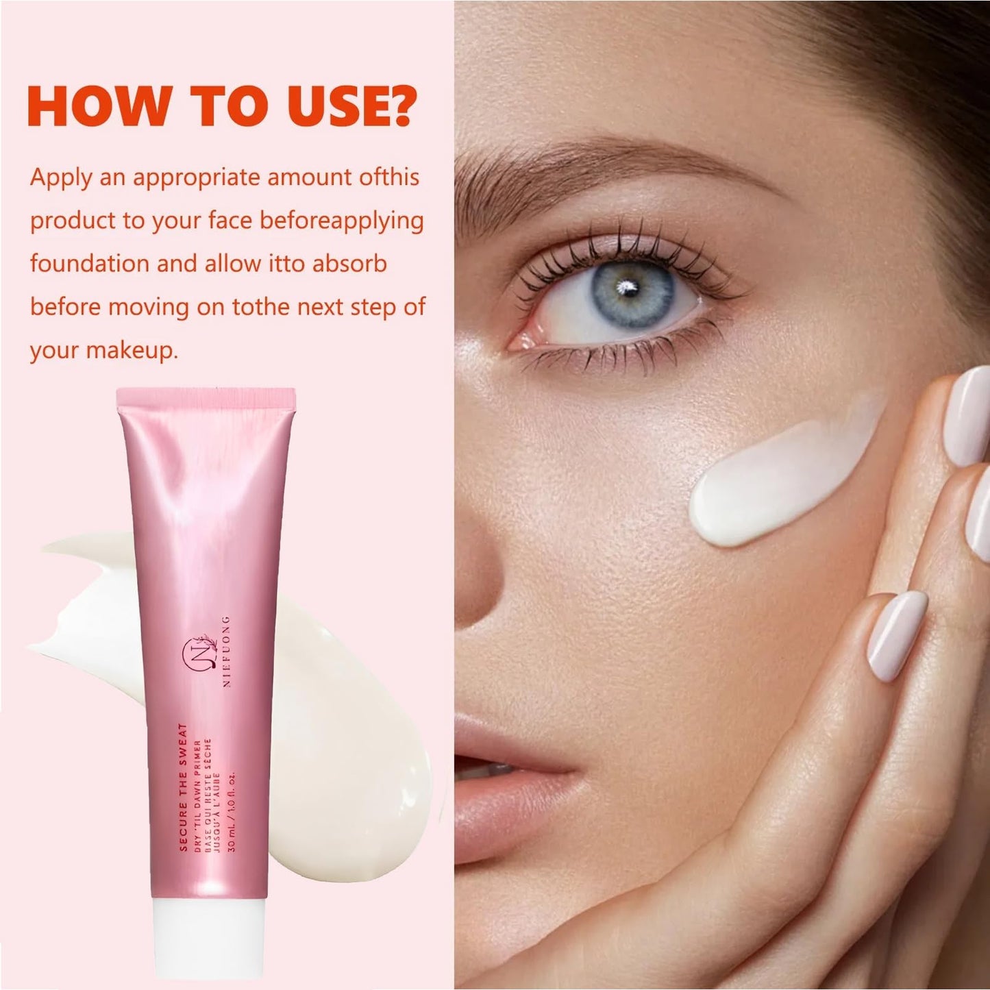 SHEBEEDO Primer Makeup, Secure The Sweat Waterproof Mattifying Primer, Oil Sucker Primer Makeup, Full Coverage Foundation Base Long Lasting Primer, Natural Firming Matte Primer Makeup