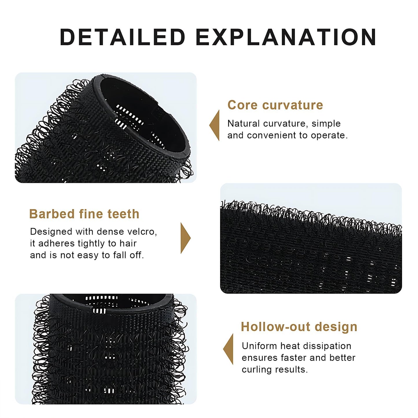 Aifrymne Premium Small Size Hair Rollers Set 20mm Self Grip Curlers for Short and Fine Hair, Includes 10 Rollers and 10 Clips, Ideal for DIY Styling and Salon Use No Heat Needed