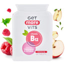 Get More Vits Vitamin B12 Tablets - 1000µg B12 Vitamin High Strength Food Supplement for Tiredness & Fatigue - Immune System Booster & Energy Tablets for Men & Women Adults - 90-Day Supply