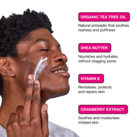 Carbon Theory Facial Moisturiser for Acne Prone Skin - Tea Tree Oil, Vitamin E, Shea Butter Moisturiser - Oily Skin Moisturiser - Vegan & Cruelty Free - 100ml