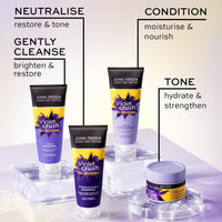 John Frieda Violet Crush for Blondes Toning Conditioner for Blonde Hair, Purple Conditioner for Blondes Value Pack 500 ml