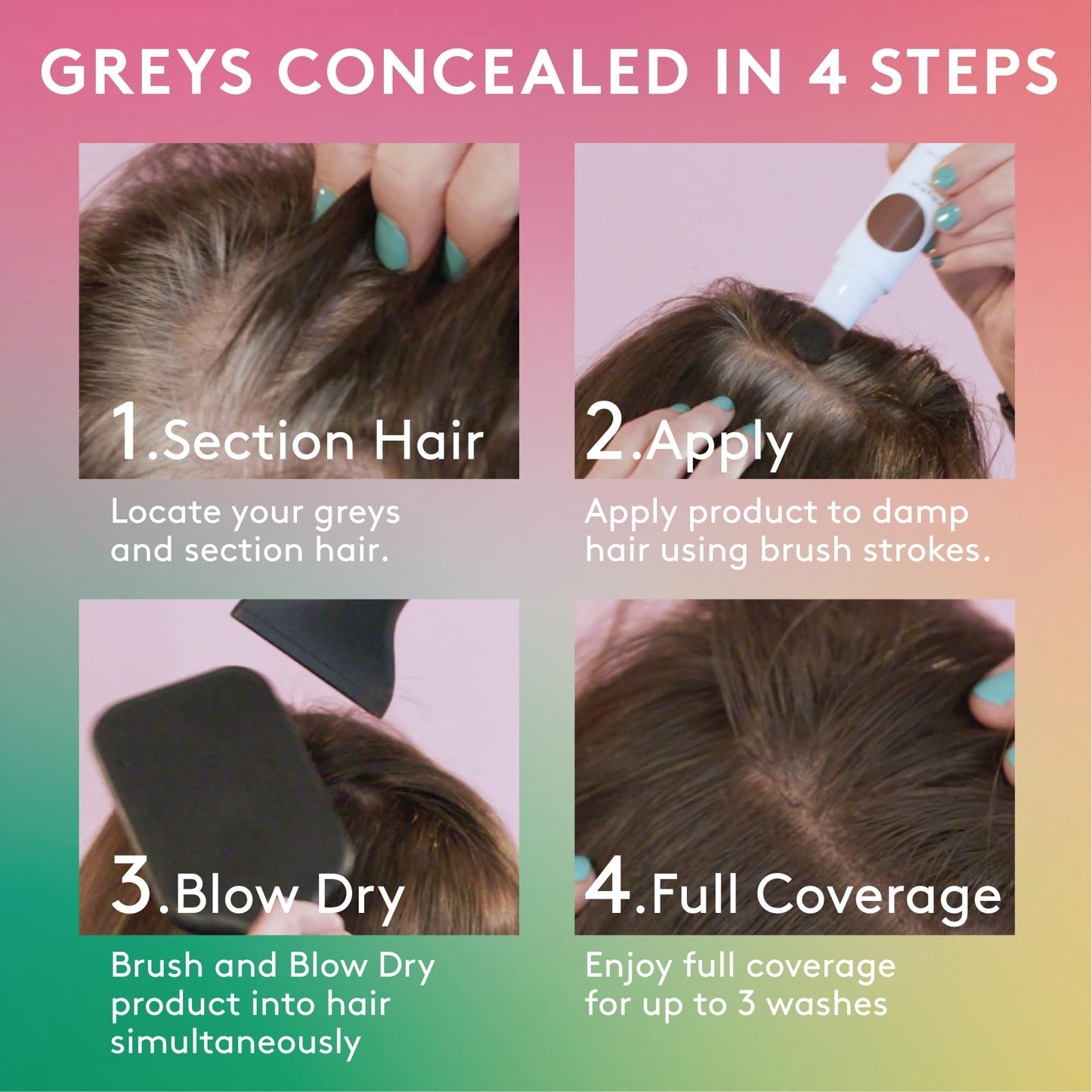 Josh Wood Colour Light Brown Blending Brush Duo Bundle Grey Root Touch Up to Cover Regrowth in between Colouring, Instant Coverage, Temporary, WASHES OUT, Vegan, 2 Tubes