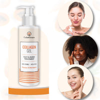 CalmGrace Collagen Gel | Anti-Ageing Collagen Moisturiser | Hydrating Anti Wrinkle Collagen Gel Face & Body Skincare | Non-Greasy Collagen Oil for Face - Papaya and Mandarin (250ml)