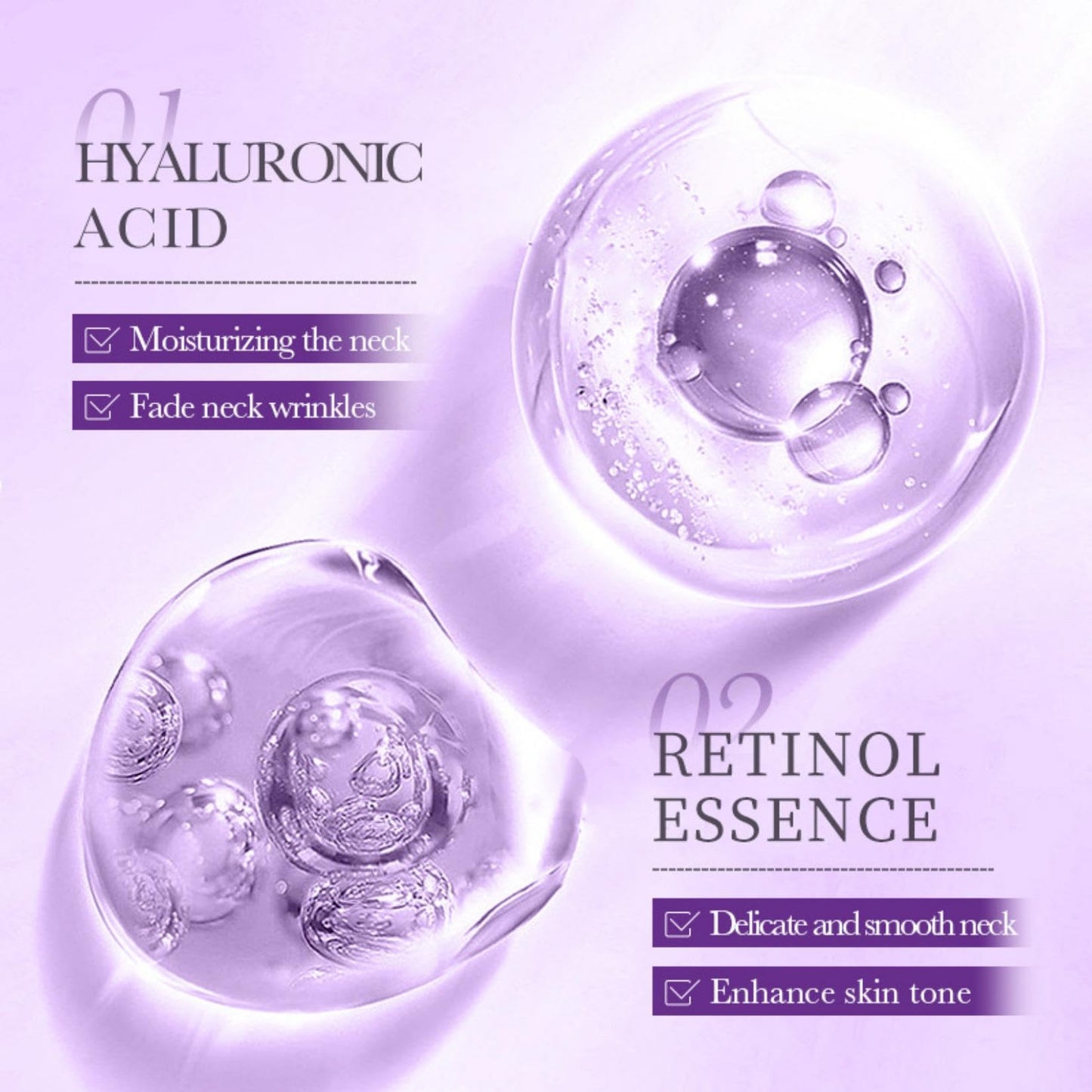 Skin Tightening Cream with Collagen & Retinol Firms Neck Skin Reduces Fine Lines Double Chin Dual Roller Massage Design for All Skin Types