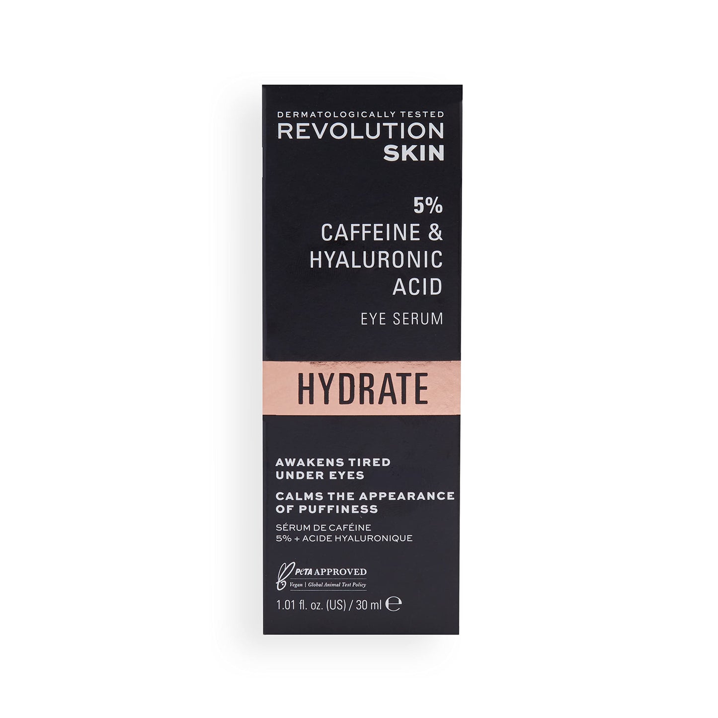 Revolution Beauty London Revolution Skincare London 5% Caffeine and Hyaluronic Acid Under Eye Serum, Reduces Dark Circles Puffiness, Vegan Cruelty-Free, 30ml