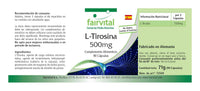 Fairvital | L-tyrosine 500mg - HIGH Dosage - 90 Capsules - Amino Acid