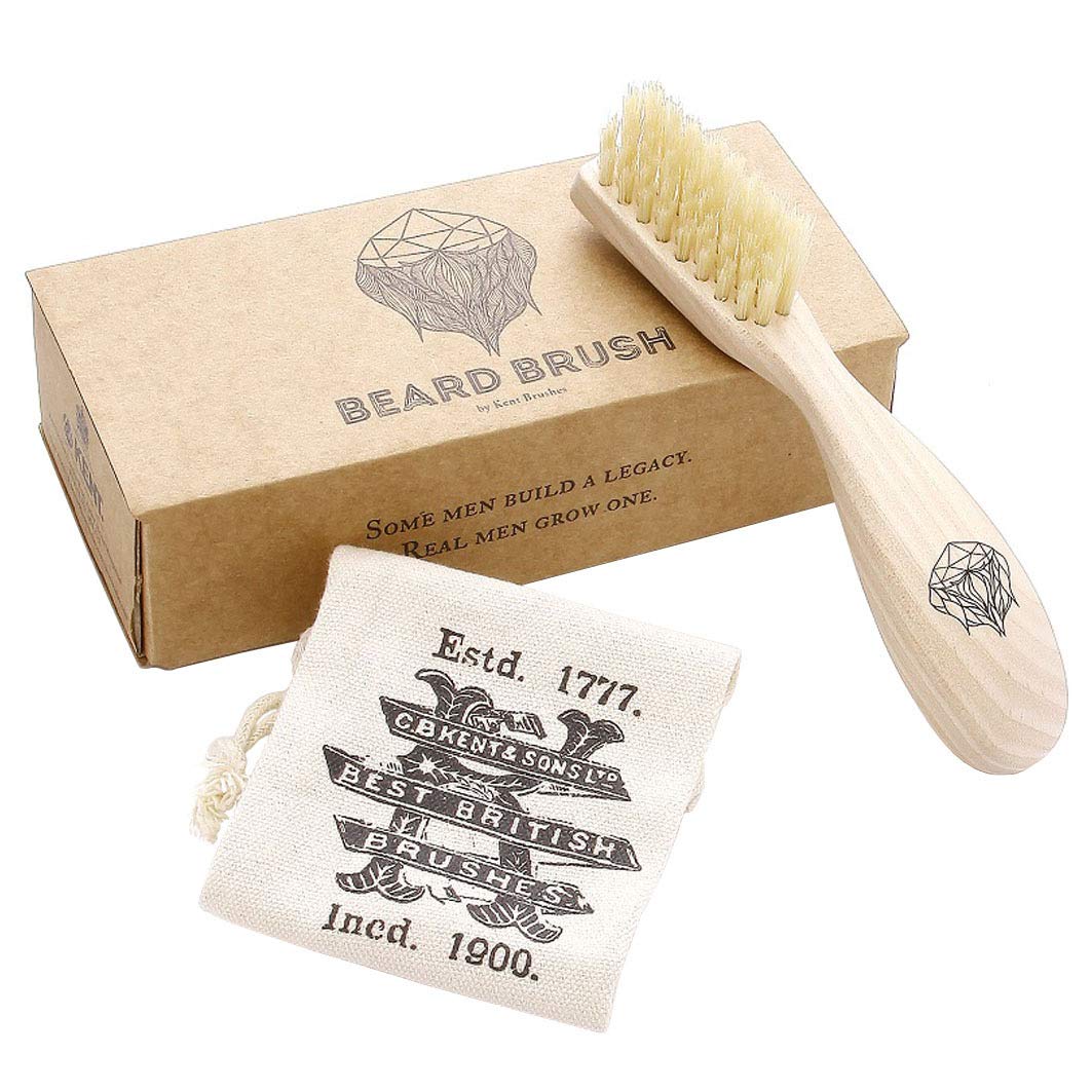 Kent Left Handed Wooden Beard Brush