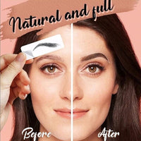 Sibba 6 Sheets Eyebrow Tattoo Eyebrows Sticker Temporary Eyes Brows Practice Tint Transfer Color Set Peel Off Eyeshadow Dye Waterproof Kit Sheets For Beginners Women (Black)