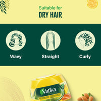 Vatika Naturals Hair Cream - Refreshing Lemon (210ml) | Enriched with Lemon, Tea Tree & Almond for Naturally Stylish, Problem-Free Hair