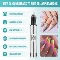 Leikedun Electric Nail File for Thick Toe Nails, 4 Speeds Nail Grinder for Thick Toenails Set for Various Nails and Shapes