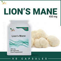 VED Ved Lion’s Mane Supplement 450mg, Lion's Mane Mushroom 15:1 Extract 90 Capsule (3 Months Supply)