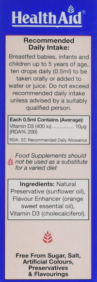 HealthAid 50ml Babyvit-D Drops
