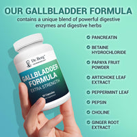 Dr. Berg Nutritionals Dr. Berg's Gallbladder Formula Extra Strength - Promotes Digestive Comfort & Improved Absorption of Nutrients & More Satisfied After Meals - 90 Capsules