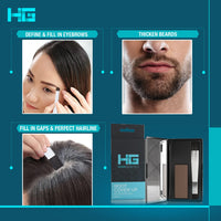 Hair Genetics Root Cover Up Hide Your Grey Hairs Roots NEW Advanced Breakthrough in Mineral Powder, quickly and Easily Natural looking Root Touch Up Powder Defines and Fills in Eyebrows (Black)