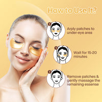 HZZYJ (10 Pairs)24K Gold Under Eye Treatment Mask,Collagen Eye Mask,Premium Anti Aging,Anti Wrinkle,Moisturiser for Under Eye Wrinkles for Puffy Eyes & Bags,Dark Circles and Wrinkles Hydrating