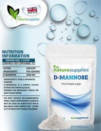 naturesupplies D-mannose Powder 150g - GMO Free - Vegan Friendly - Highly Concentrated Mannose, Pure Ingredients, No Chemicals in Our Supplements from Naturesupplies