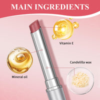 Liameph 2 Pcs Black Honey Lipstick Black Lip Gloss Black Honey Lip Oil Pink Honey Honey Lipstick Set Black & Pink Moisture Shine Lipstick Honey Lip Balm and 2 White Lip Brush Suitable for Dry Lips