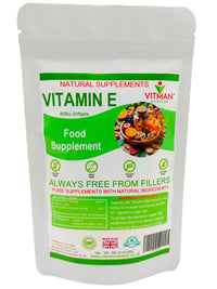 Vitamin E 400 IU, 120 Softgels 4 Month Supply, Natural Antioxidant Source Vitamin E, D-Alpha Tocopherol, High Potency and Absorption, Made for VitMan Nutrition (120)