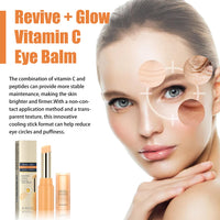 Generic 2PCS Vitamin C Eye Cream Stick, Glow Eye Stick for Dark Circles and Puffy Eyes, Under Eye Balm for Women and Men, Cooling Moisturizing Formula for a Younger Look