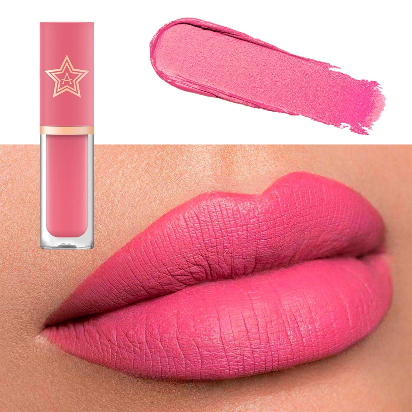 LYNTYAOU Light Pink Matte Lip Stick, Matte Rose Pink Liquid Lipstick for Women, Longlasting Silky Smooth Full-Coverage Non-fading Lipsticks, Waterproof Non-Sticky Tinted Lip Balm for Women