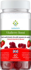 InfiniVit - VitaBerry Boost Multivitamins Gummies for Men, Women, High Strenght, 60 Gummies