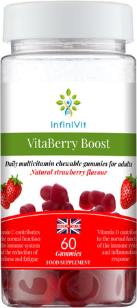 InfiniVit - VitaBerry Boost Multivitamins Gummies for Men, Women, High Strenght, 60 Gummies