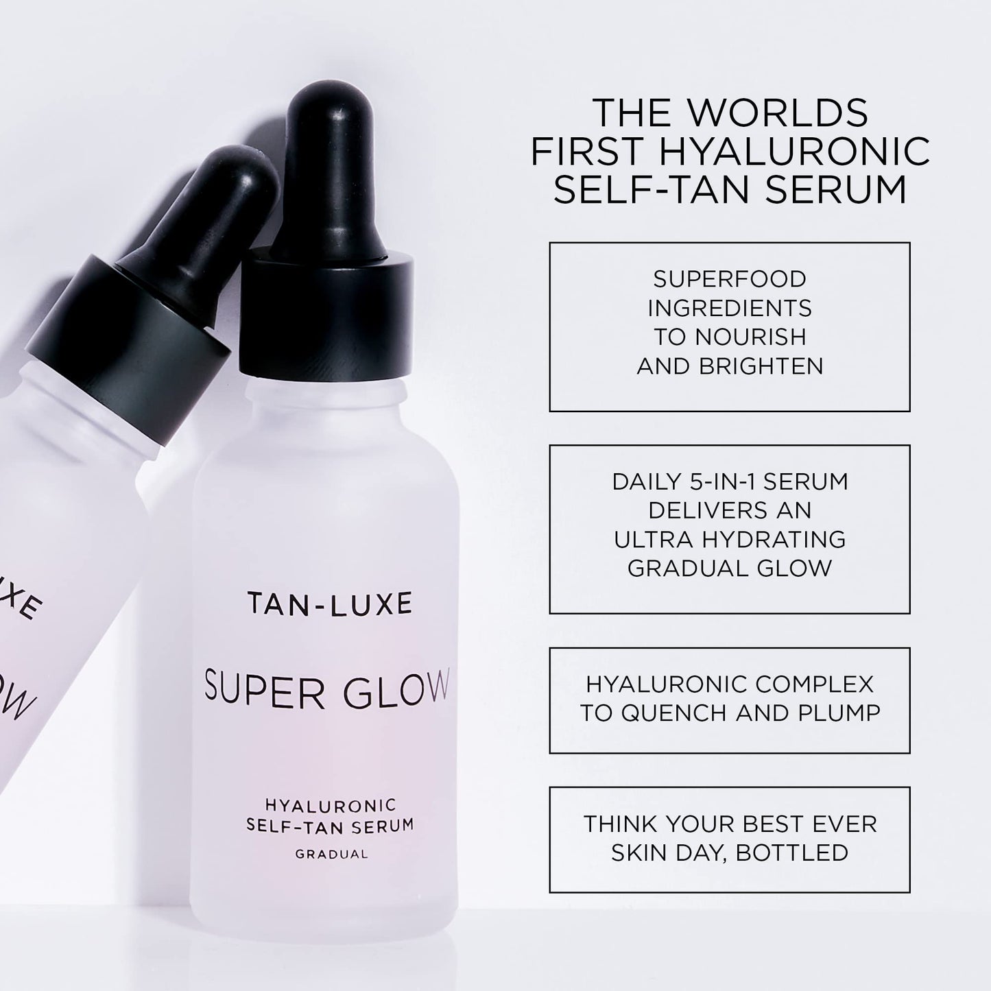 TAN-LUXE Tan Luxe SUPER GLOW Self Tan Serum, (30 ml) Daily Gradual Fake Tanning Skincare, Cruelty Free & Vegan