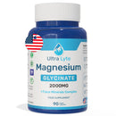Ultra Lyte Magnesium Glycinate with Trace Minerals – High Absorption Magnesium Supplements for Sleep Aid, Stress Relief & Muscle Support – Vegan & Gluten-Free – 2000mg Magnesium – 90 Count