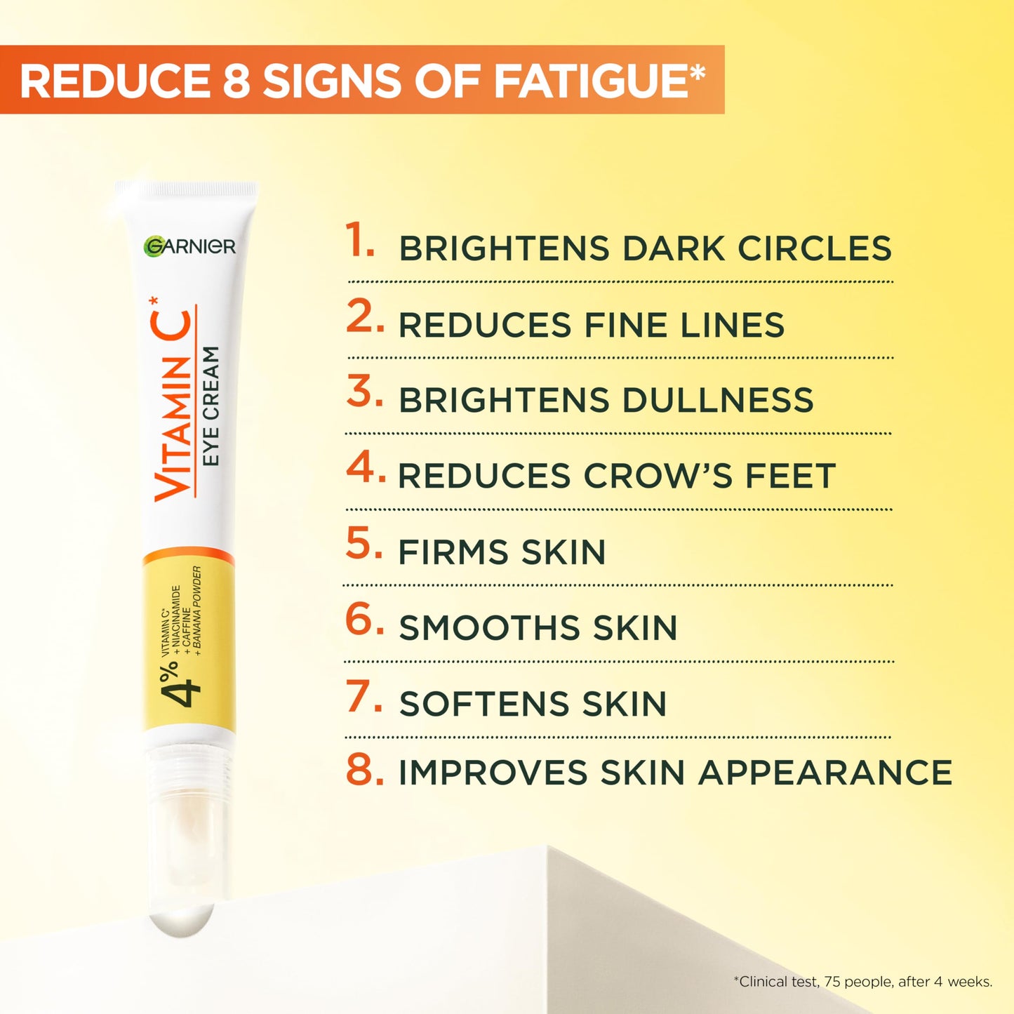 Garnier Vitamin C* Brightening Eye Cream for Dark Circles & Under Eye, 15ml