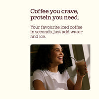 Protein Iced Coffee | 19g Protein & 80mg Caffeine per Serving | Only 97Kcal | Low Calorie + High Protein | Whey Protein & Pea Protein Isolate Blend + Digestive Enzymes | Café Frappé | Free Soul