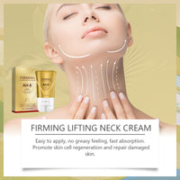 MINSHZEE AH-8 Firming Neck Cream, Neck Firming Cream with Roller, Reduces Wrinkles Fine Lines and Double Chin, Deeply Moisturises and Nourishes, Restores Firming Effect and Restores Nutrition (120G/4.230Z)