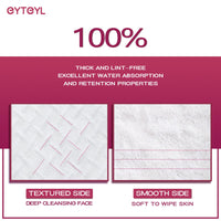 EYTEYL Disposable Face Towel 120 Count, Cotton Tissue Dry Face Wipes Skin Clean, Unscented and Ultra Soft Disposable Face Towelette for Washing Face, Makeup Removing (EF Pattern)