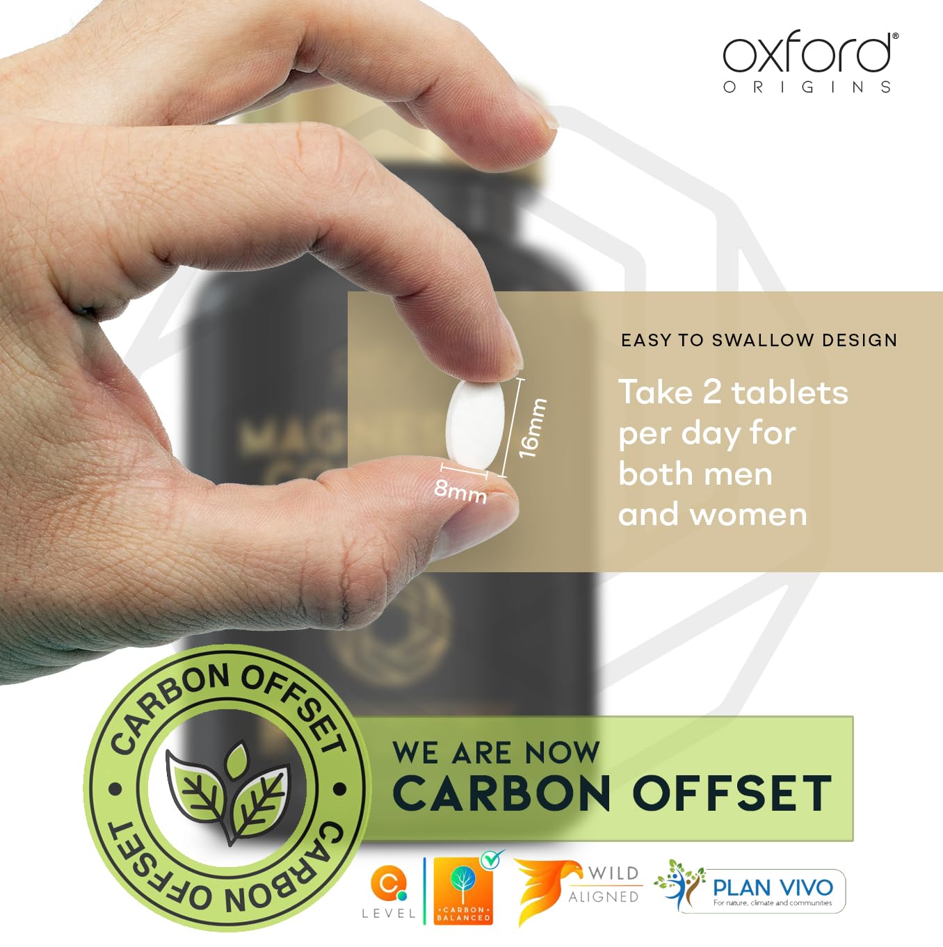 Oxford Organics Advanced Vegan Magnesium Tablets | Magnesium Supplements for Restless Leg Syndrome Relief, Leg Cramps & Calm Sleep | Magnesium Citrate, Oxide & Vitamin B6 | UK Made Magnesium Supplement (360 Tablets)