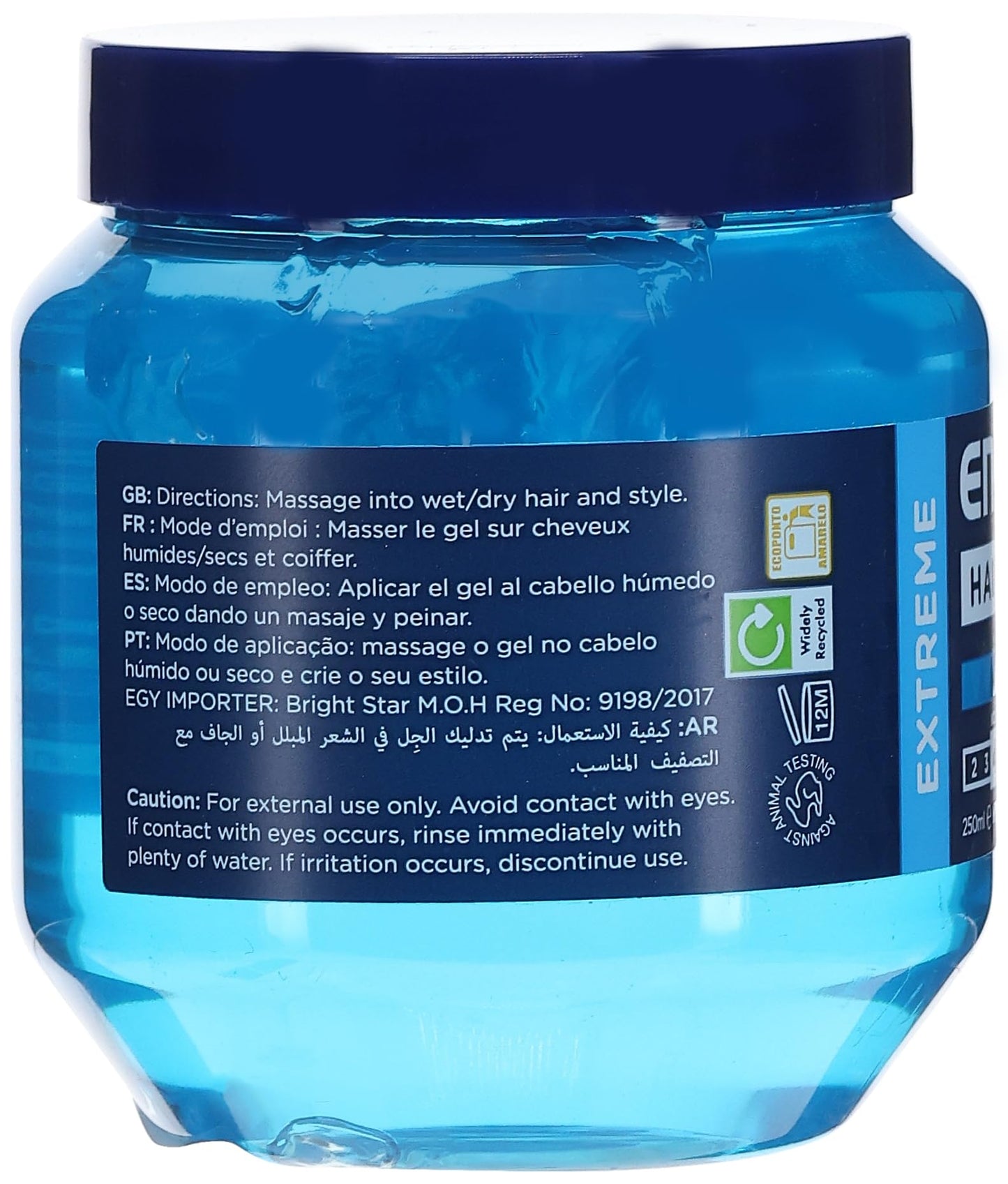 Enliven Extreme Blue Hair Gel 250 ml