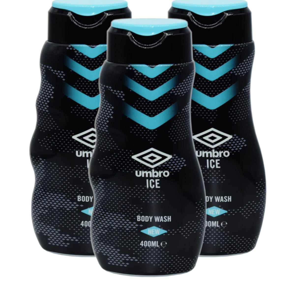 3 x Umbro Ice Body Wash Liquid - 400 ml - (with free fridge magnet)
