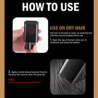 Hair Dye Comb, 2 in 1 Black Instant Hair Colour Stick with Built-in Comb, Hair Dye Stick for Gray Hair Coverage, Sweat-Proof & Portable Hair Concealer for Women & Men
