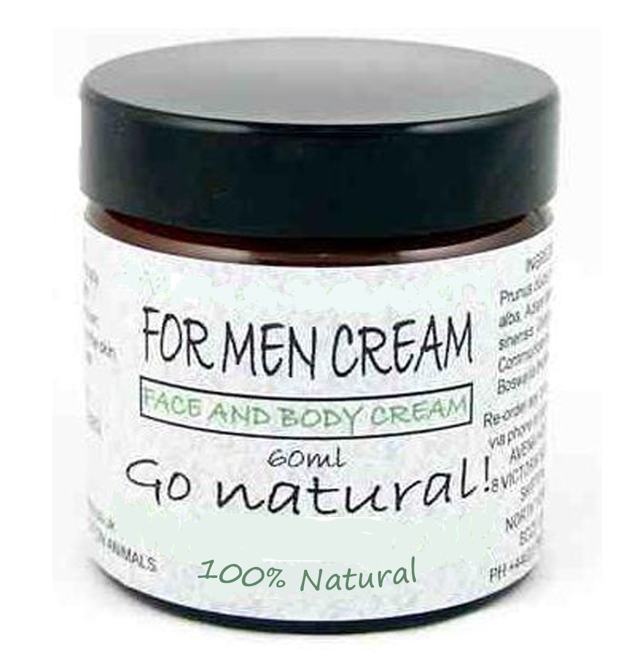 Avena Men's Moisturiser Face Cream: 100% natural for smooth, hydrated, younger looking skin, all skin type 60ml