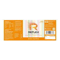 Reflex Nutrition Zinc Matrix - Magnesium, Zinc, Vitamin B6, Boron & Copper Supplement - Fatigue and Tiredness Supplements - Normal Muscle Function - Support Metabolism and Immune System (100 Capsules)