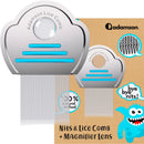 Adamson Lice Comb - Stainless Steel Lice Comb for Kids - Effective Nit Comb - Lice Combs for Thick Hair - Durable and Easy to Clean