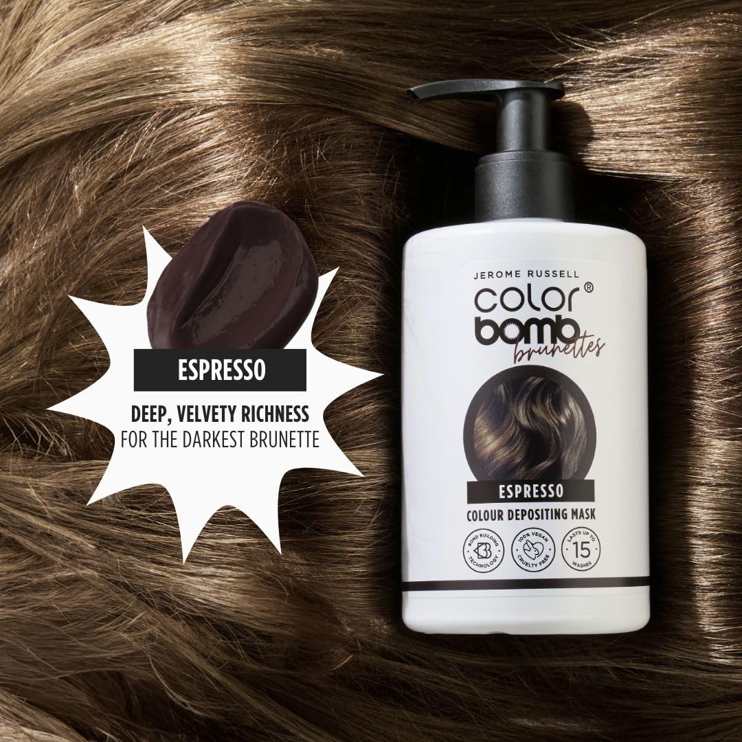 Jerome Russell Color Bomb Brunettes – Espresso Colour Depositing Conditioning Mask, 300ml