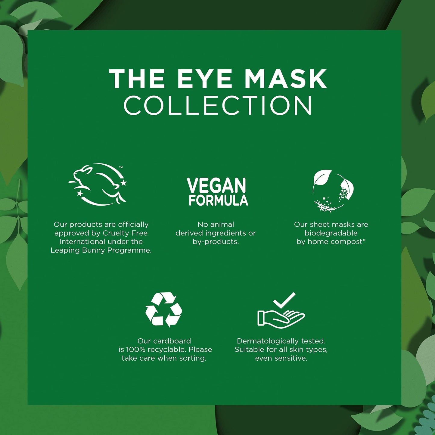 Garnier Sheet Mask Eye Mask Collection, Gift Set with 3 Eye Masks, Pampering Beauty Gift For Her, for Men & Women, Vegan Sheet Masks