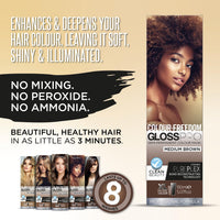 Knight & Wilson Colour-Freedom Gloss Pro 150ml Medium Brown Semi-Permanent Hair Colour. Ultra-Shine Vegan Hair Colour Mask with PurePlex | Ammonia Free Colour Lasts Up To 6-10 Washes