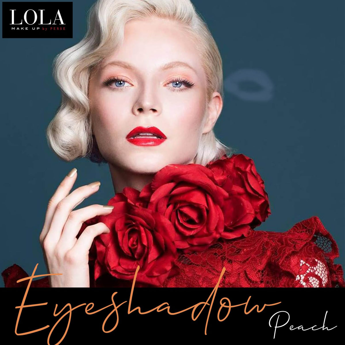 Lola Make Up by Perse Mono Eyeshadow with Natural Ingredients and High Coverage Satin Eye Shadow for Women, Vegan and Cruelty-Free Eye Makeup Cosmetic Palette for All Skin Types, Peach Satin (045)